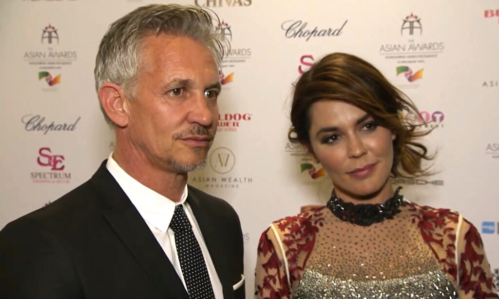 Gary and Danielle Lineker at The Asian Award