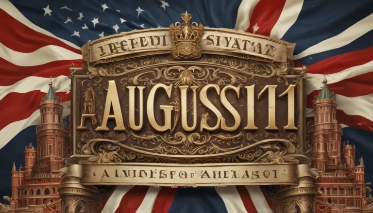 Celebrating August 31st: A Day of Historical Significance and Memorable Events